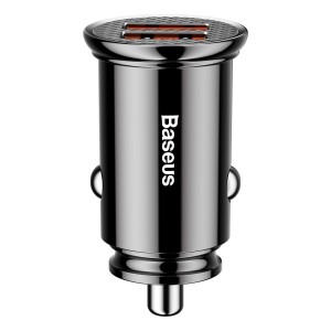 Încărcător Auto Baseus Circular 30W Negru