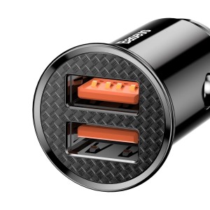 Încărcător Auto Baseus Circular 30W Negru