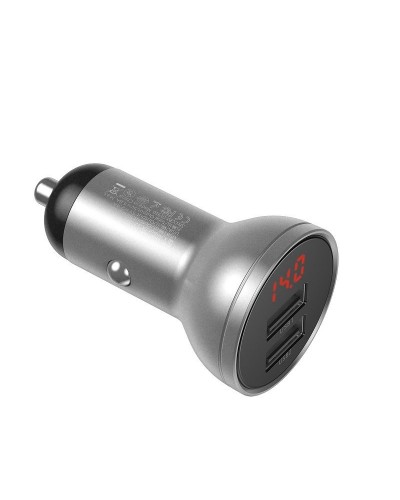 Încărcător Auto Baseus Digital Display 24W Argintiu