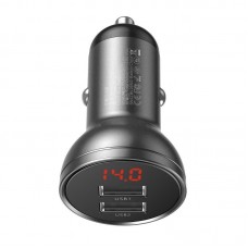 Încărcător Auto Baseus Digital Display 24W Gri