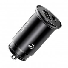 Încărcător Auto Baseus Circular Metal 30W Negru