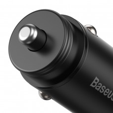 Încărcător Auto Baseus Circular Metal 30W Negru