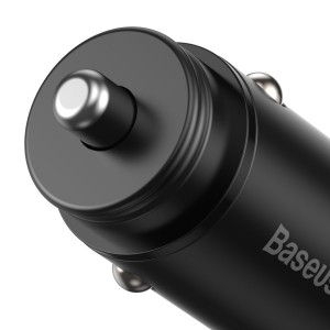 Încărcător Auto Baseus Circular Metal 30W Negru