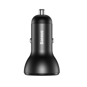 Incarcator Auto Baseus Digital Display Dual QC 3.0, 45W. 5A - Gri