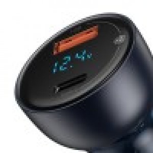 Încărcător Auto Baseus Particular Digital Display 65W Gri
