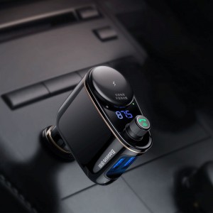 Încărcător Auto Baseus cu modulator FM Negru
