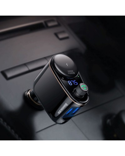 Încărcător Auto Baseus cu modulator FM Negru