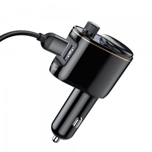 Încărcător Auto Baseus cu modulator FM Negru