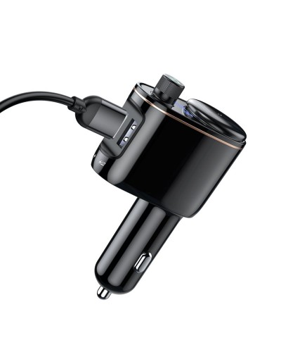 Încărcător Auto Baseus cu modulator FM Negru