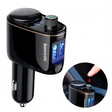 Încărcător Auto Baseus cu modulator FM Negru