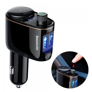 Încărcător Auto Baseus cu modulator FM Negru