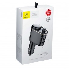 Încărcător Auto Baseus cu modulator FM Negru