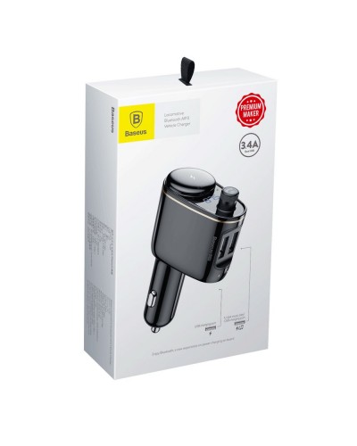 Încărcător Auto Baseus cu modulator FM Negru
