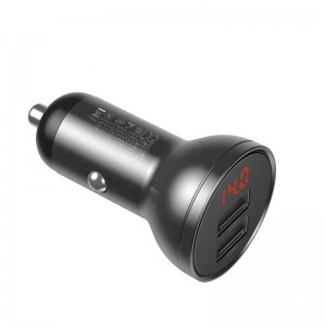 Încărcător Auto Baseus Digital Display 4.8A 24W Negru