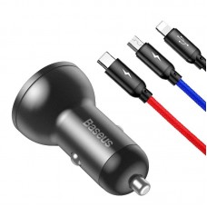 Încărcător Auto Baseus Digital Display 4.8A 24W Negru