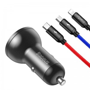 Încărcător Auto Baseus Digital Display 4.8A 24W Negru