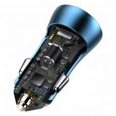 Încărcător Auto Baseus Golden Contactor Pro 40W Albastru