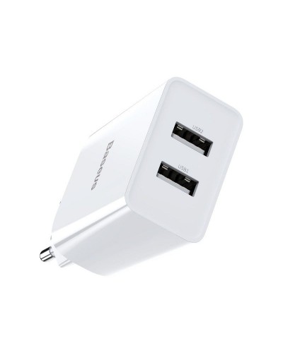 Incarcator de retea BASEUS Speed Mini Dual U, 10.5W - Alb Incarcator de retea BASEUS Speed Mini Dual U, 10.5W - Alb