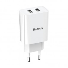 Incarcator de retea BASEUS Speed Mini Dual U, 10.5W - Alb