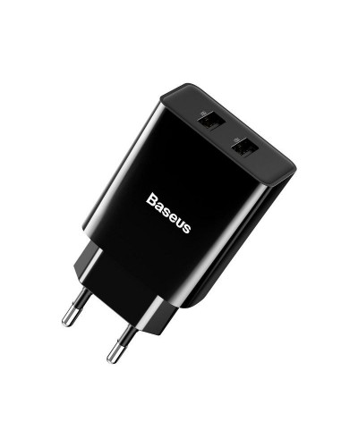 Incarcator de retea BASEUS Speed Mini Dual U, 10.5W - Negru