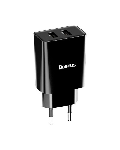 Incarcator de retea BASEUS Speed Mini Dual U, 10.5W - Negru Incarcator de retea BASEUS Speed Mini Dual U, 10.5W - Negru