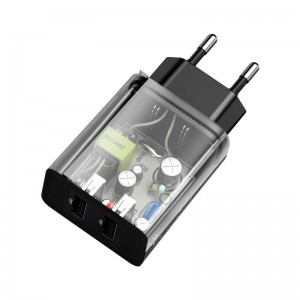 Incarcator de retea BASEUS Speed Mini Dual U, 10.5W - Negru