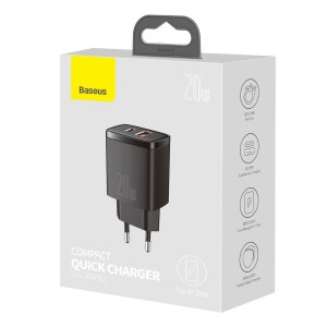 Încărcător Rețea Baseus Compact 20W Negru