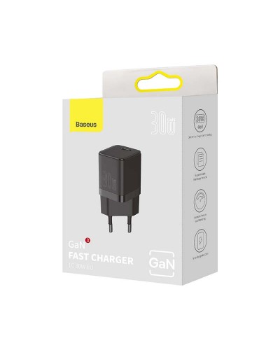 Încărcător Rețea Baseus GAN3 30W Negru Încărcător Rețea Baseus GAN3 30W Negru