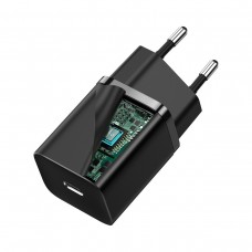 Incarcator de retea Baseus Super Si Quick Charger 1C 1x USB C, 30W - Negru