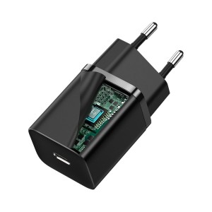 Incarcator de retea Baseus Super Si Quick Charger 1C 1x USB C, 30W - Negru