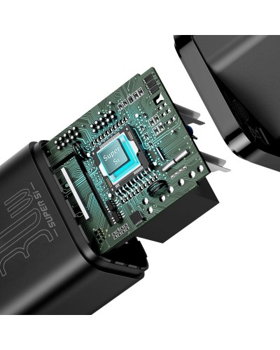 Incarcator de retea Baseus Super Si Quick Charger 1C 1x USB C, 30W - Negru