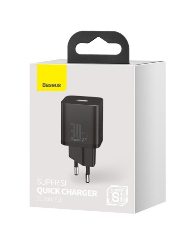 Incarcator de retea Baseus Super Si Quick Charger 1C 1x USB C, 30W - Negru