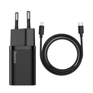 Încărcător Set Baseus Super Si Cablu 20W Negru