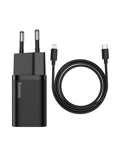 Încărcător Set Baseus Super Si Cablu 20W Negru