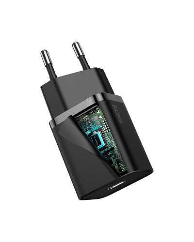 Încărcător Set Baseus Super Si Cablu 20W Negru Încărcător Set Baseus Super Si Cablu 20W Negru
