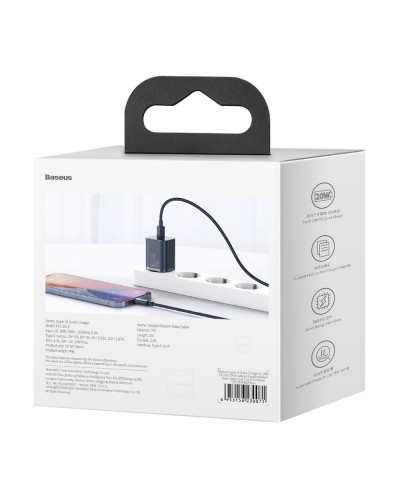 Încărcător Set Baseus Set Baesus Super 20W Albastru