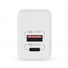 Incarcator de retea BlitzWolf BW-S20, 1x USB, 1x USB-C, 20W - Alb