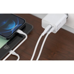 Incarcator de retea BlitzWolf BW-S20, 1x USB, 1x USB-C, 20W - Alb