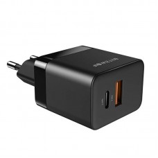 Incarcator de retea GaN BlitzWolf BW-S21 35W, 1x USB, 1x USB-C - Negru