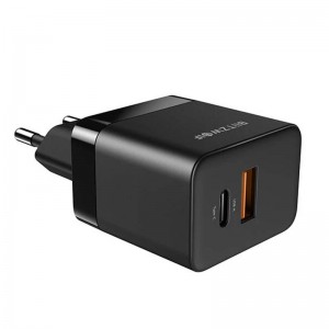 Incarcator de retea GaN BlitzWolf BW-S21 35W, 1x USB, 1x USB-C - Negru