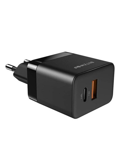 Incarcator de retea GaN BlitzWolf BW-S21 35W, 1x USB, 1x USB-C - Negru