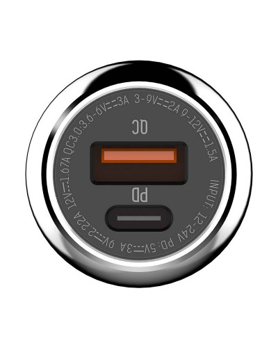 Incarcator Auto LDNIO C1, 1x USB, 1x USB-C, PD, QC 3.0, 36W - Negru