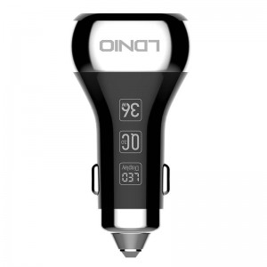 Incarcator Auto LDNIO C2, 2x USB, QC 3.0, LED, 36W - Negru