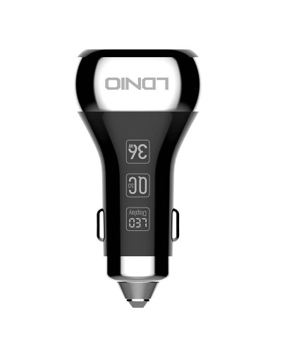 Incarcator Auto LDNIO C2, 2x USB, QC 3.0, LED, 36W - Negru