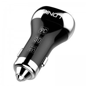 Incarcator Auto LDNIO C2, 2x USB, QC 3.0, LED, 36W - Negru