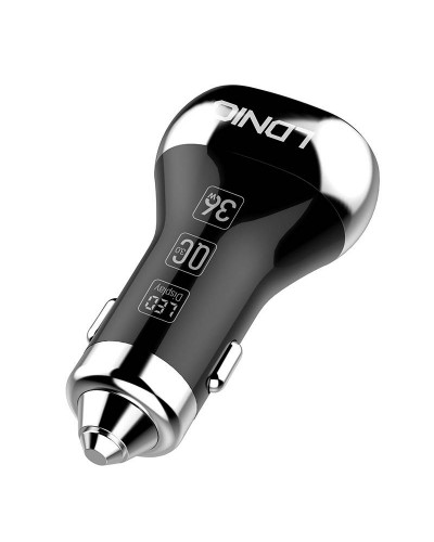 Incarcator Auto LDNIO C2, 2x USB, QC 3.0, LED, 36W - Negru