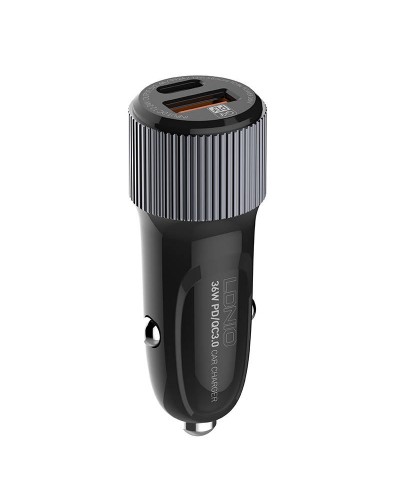 Incarcator Auto LDNIO C510Q, 1x USB, 1x USB-C, PD, QC 3.0, 36W - Negru