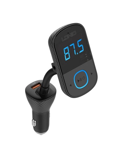 Incarcator auto cu modulator FM LDNIO C705Q, 2x USB, 1x USB Type-C, 45W, QC 3.0, PD 3.0, AUX, Bluetooth - Negru