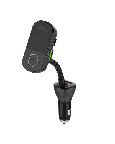 Incarcator auto cu modulator FM LDNIO C705Q, 2x USB, 1x USB Type-C, 45W, QC 3.0, PD 3.0, AUX, Bluetooth - Negru