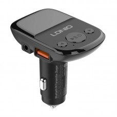 Incarcator auto cu modulator FM LDNIO C706Q, 2x USB, 25W, QC 3.0, AUX, Bluetooth, compatibil microSD - Negru